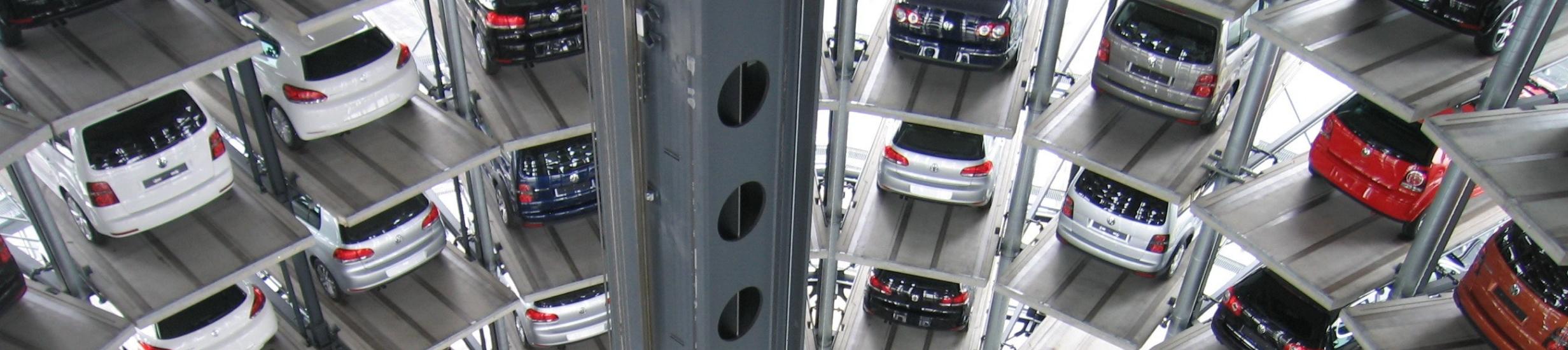 LeasePlan car park garage full of cars