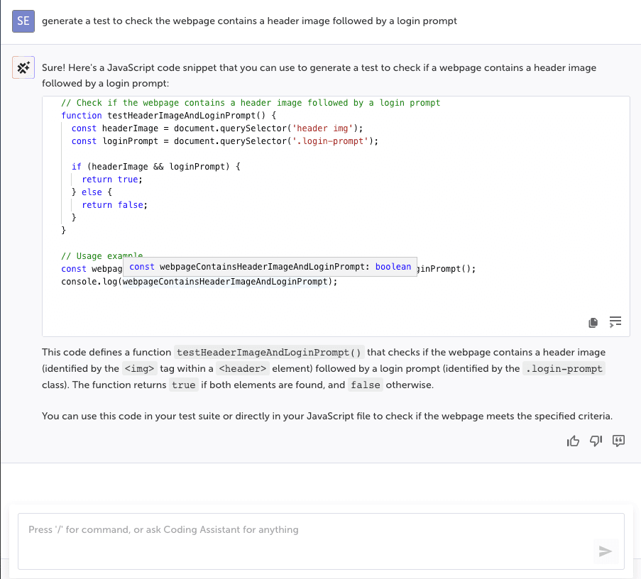 Generate reusable, custom JavaScript steps within the Testim editor