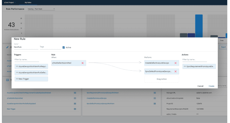 qTest screen showing DevOps workflows